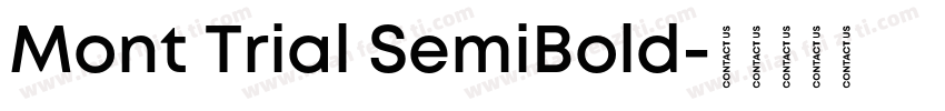 Mont Trial SemiBold字体转换